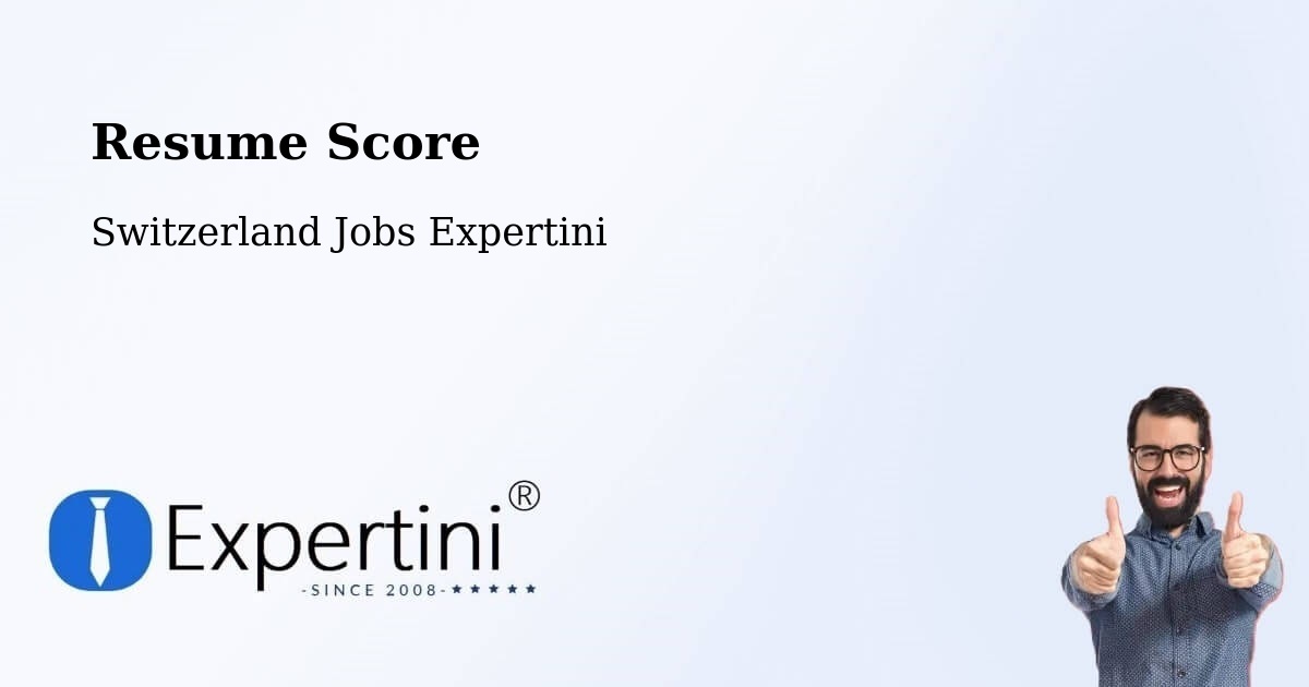 Resume Score & Job Description Match Tool – Prilly - Switzerland Jobs Expertini